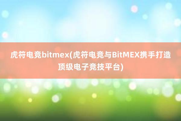 虎符电竞bitmex(虎符电竞与BitMEX携手打造顶级电子竞技平台)