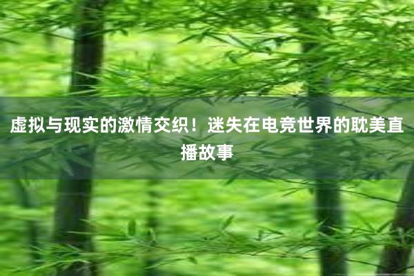 虚拟与现实的激情交织！迷失在电竞世界的耽美直播故事